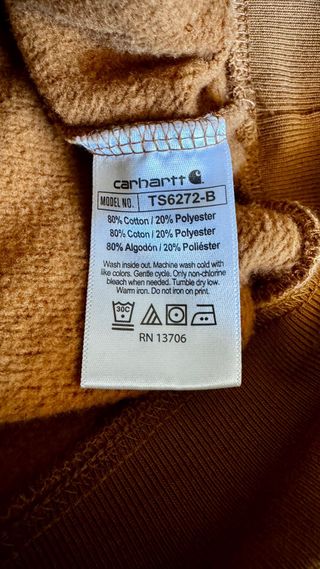 Sudadera Carhartt con capucha beige y azul