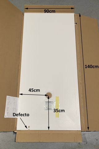 Plato de ducha 90x140 cm Blanco Pizarra