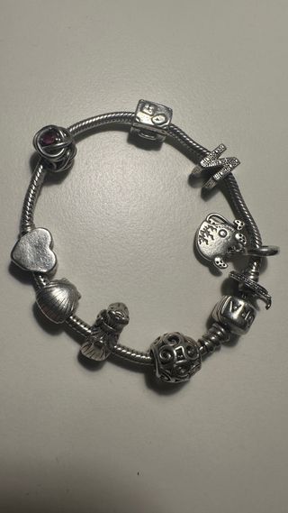 Pulsera Pandora Plata con 9 charms