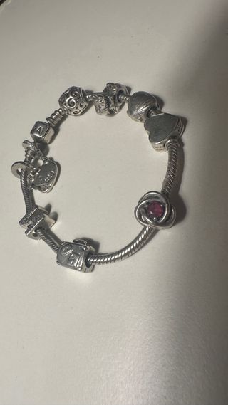Pulsera Pandora Plata con 9 charms