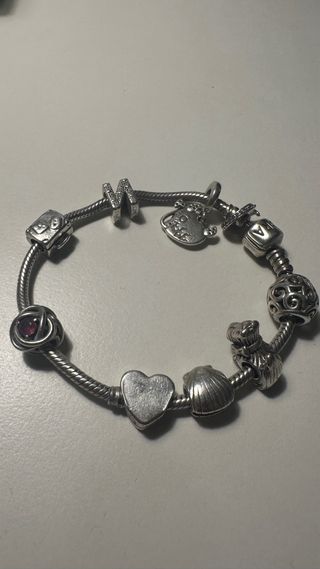 Pulsera Pandora Plata con 9 charms