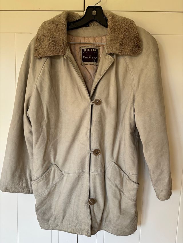 Abrigo Piel Skin Prestige Talla 44 Beige
