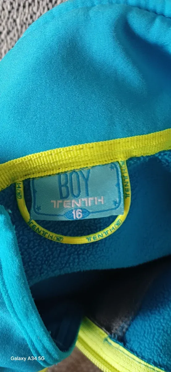 Chaqueta infantil azul y gris