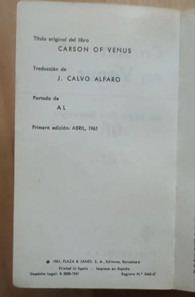 Carson su Venere - Edgar Rice Burroughs