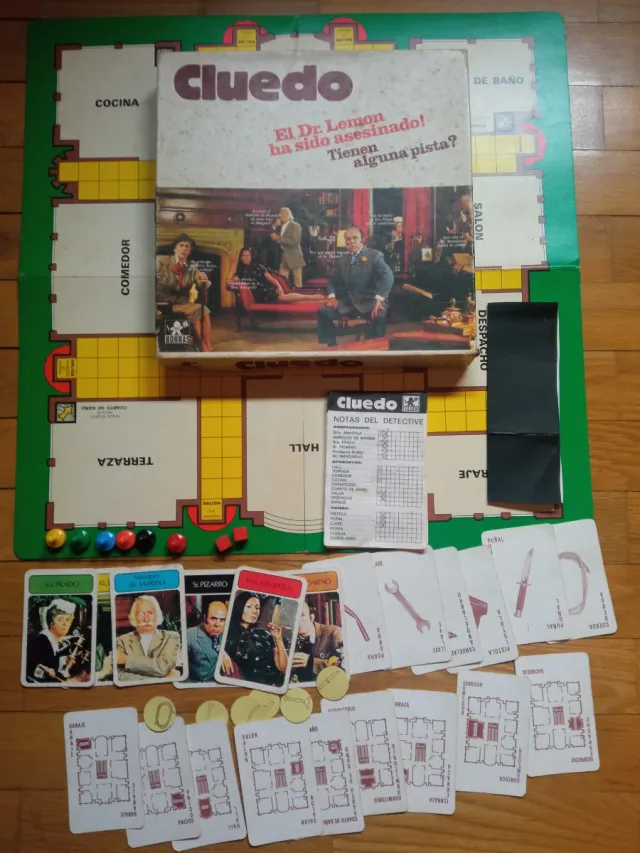 Juego Cluedo Borrás Años 70 Vintage