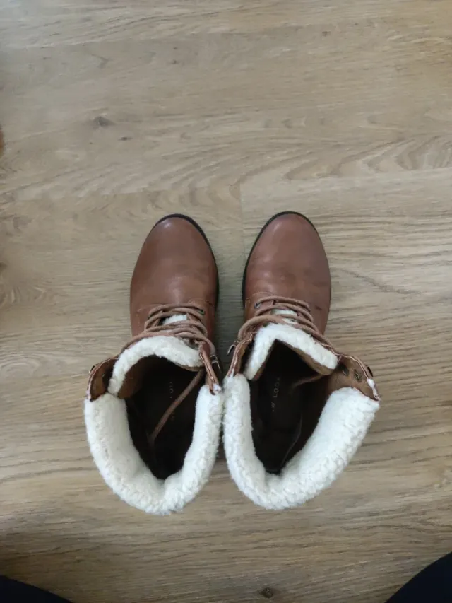 Botines borreguito marrones talla 37