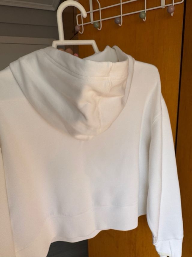 Sudadera Lacoste Blanca con Capucha