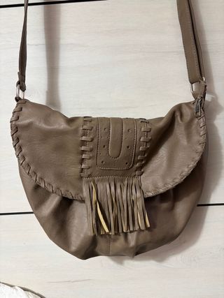 Bolso bandolera mujer topo oscuro/marrón