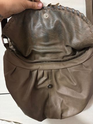 Bolso bandolera mujer topo oscuro/marrón