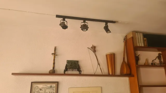 Mueble de salón cerezo con vitrinas