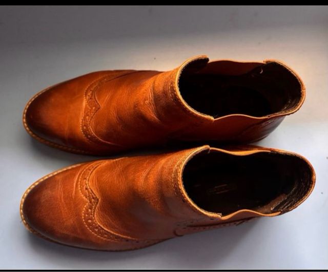 Botines Oxford Piel Marrón Talla 38