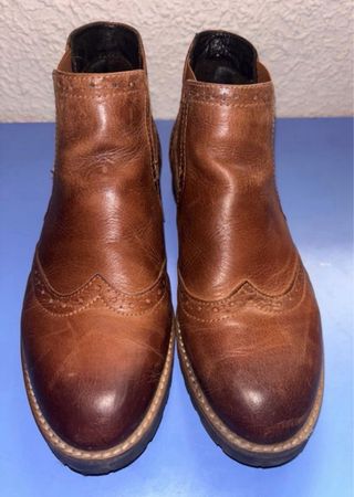 Botines Oxford Piel Marrón Talla 38