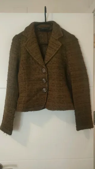 Chaqueta Zara Lana verde