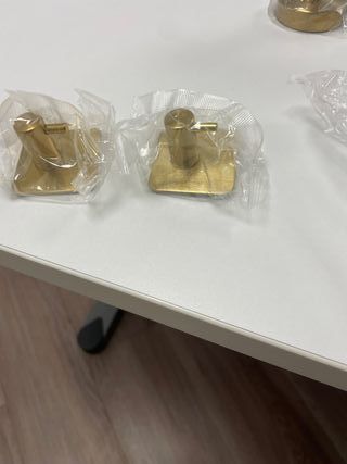 Arredo Bagno Set 5 accessori bagno ottone/oro.