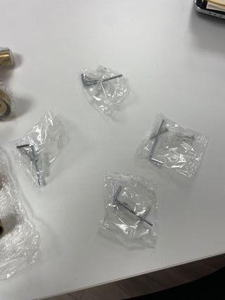 Arredo Bagno Set 5 accessori bagno ottone/oro.