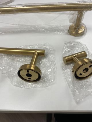 Arredo Bagno Set 5 accessori bagno ottone/oro.