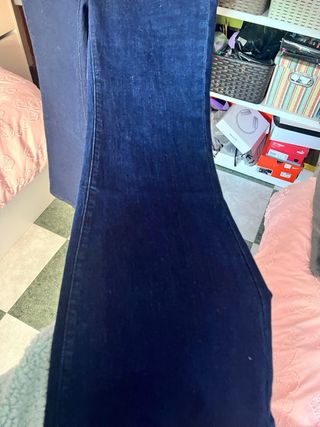 Vaqueros Campana Mujer Azul Talla L NUEVOS