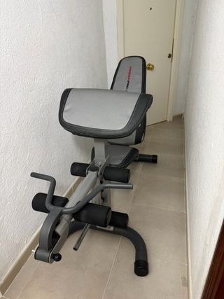 Banco Weider Pro 290 WC + Barras y pesas