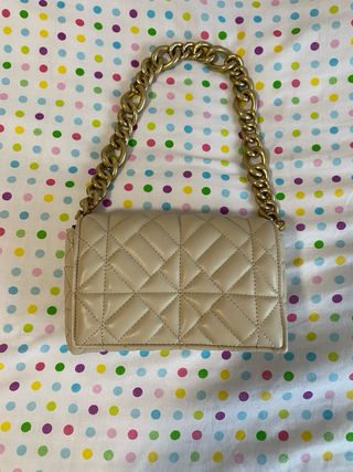Bolso Zara Beige Cadena Dorada