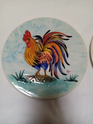 Piatti in ceramica dipinti a mano