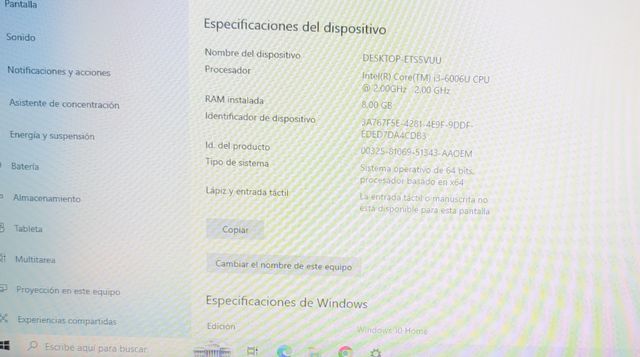 Portátil HP 15-BS033ns SSD Excelente