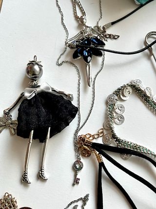 Lote Bisutería Plata anillos pendientes collares