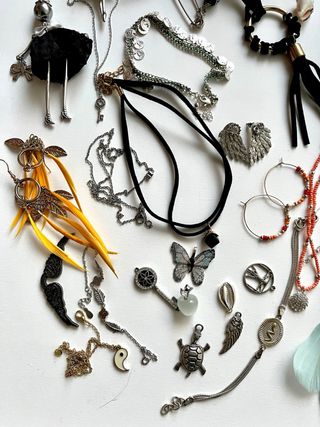 Lote Bisutería Plata anillos pendientes collares