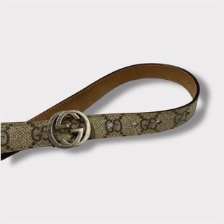 Cintura Gucci Beige/Marrone GG Supreme