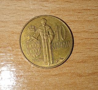 MONEDA 10 CÉNTIMOS MÓNACO 1974