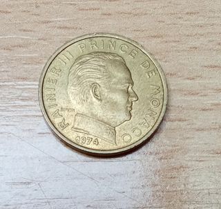 MONEDA 10 CÉNTIMOS MÓNACO 1974
