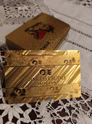 Carte da gioco in oro 999,9 Princess Cruises