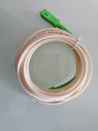Cable Fibra Óptica APC SC a SC Blanco
