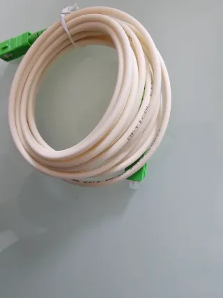 Cable Fibra Óptica APC SC a SC Blanco