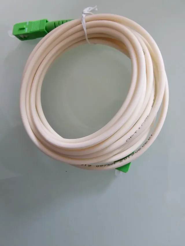 Cable Fibra Óptica APC SC a SC Blanco