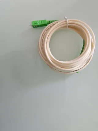 Cable Fibra Óptica APC SC a SC Blanco