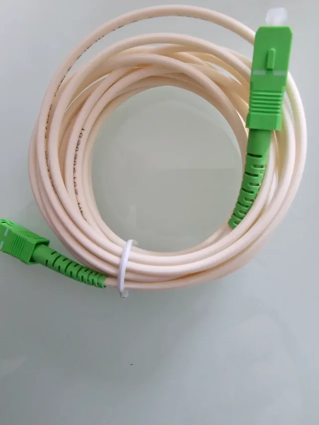 Cable Fibra Óptica APC SC a SC Blanco