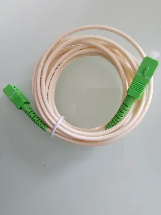 Cable Fibra Óptica APC SC a SC Blanco