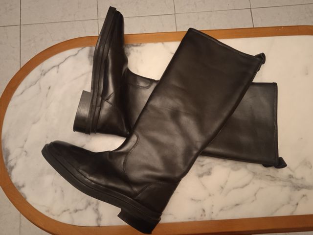 Botas altas de piel negras T37