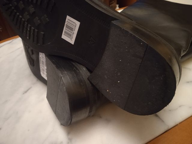 Botas altas de piel negras T37