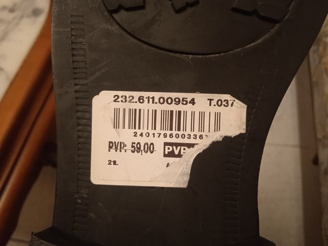 Botas altas de piel negras T37