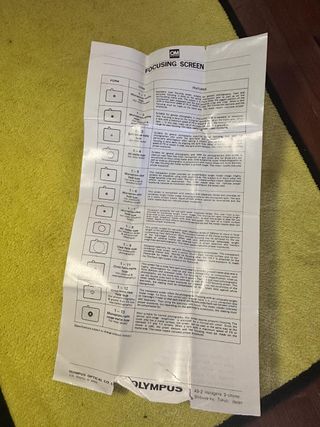 Olympus 1-13 Schermo Messa a Fuoco OM1 OM2 OM3 OM4