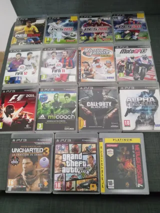 Lote Juegos PS3: PES, FIFA, Uncharted, GTA V