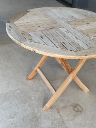 Tavolo pieghevole in legno per terrazzo/giardino