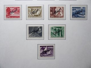 Serie 11 sellos Suiza 1950 "Officiel" nuevos.