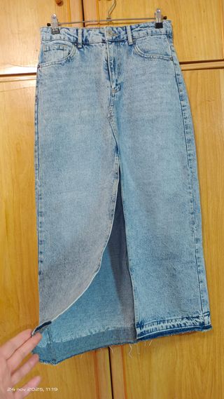 Falda vaquera larga Pull&Bear Talla M