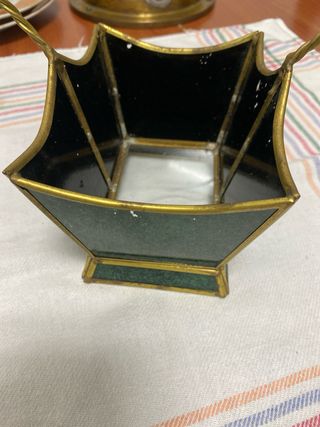 Cesta vintage metal y plástico