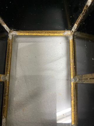 Cesta vintage metal y plástico