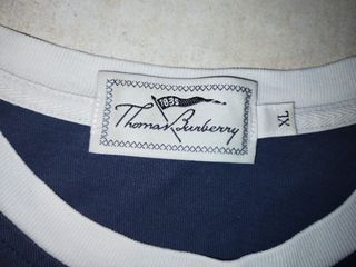 Camiseta Thomas Burberry Azul Manga Corta