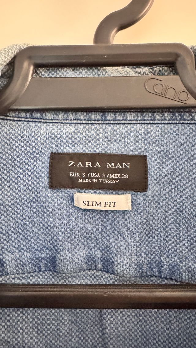 Camisa Zara azul hombre