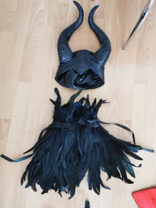 Disfraz Maléfica Talla Única Negro/Rojo adulto